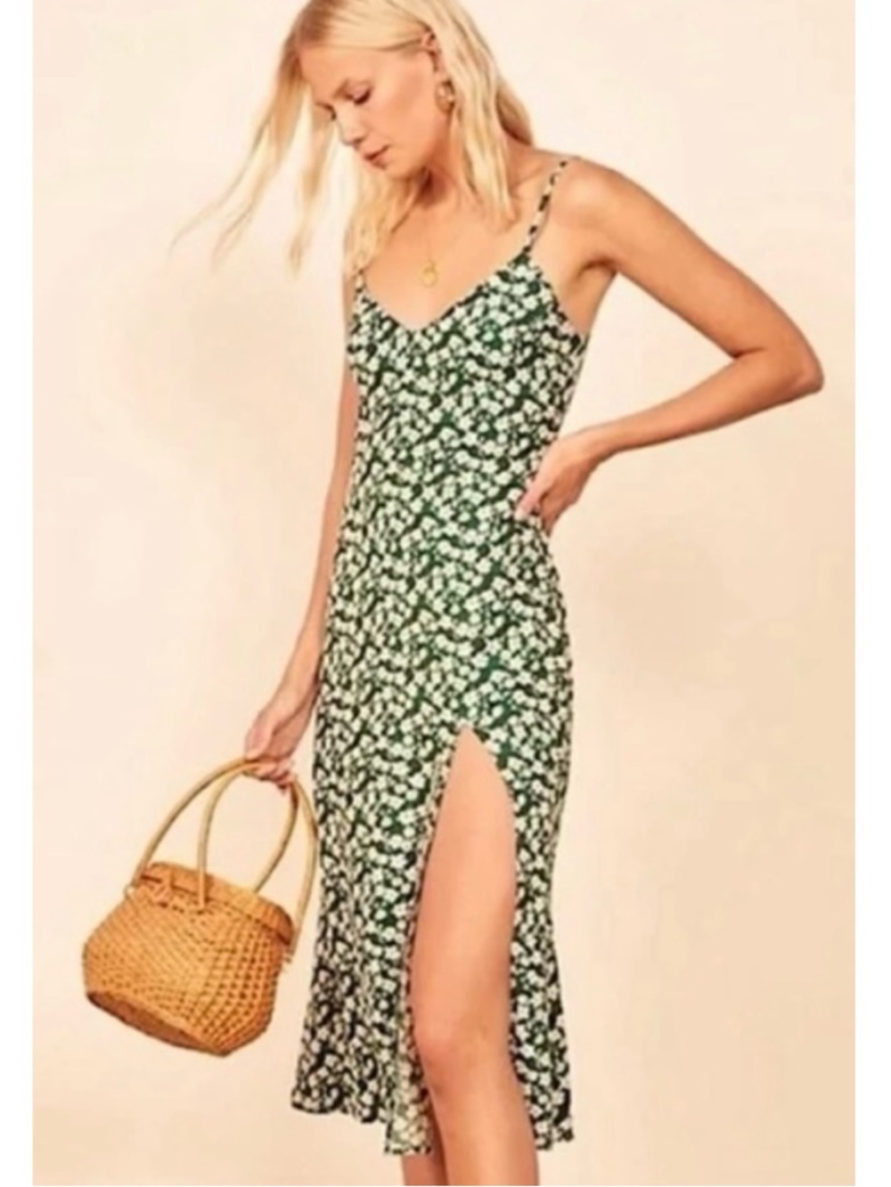 Reformation Crimini Floral Slip Midi Dress 2